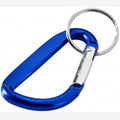Aluminium karabijnhaak blauw 60 mm