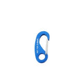 Aluminium karabijnhaak blauw ovaal met veer 54 mm
