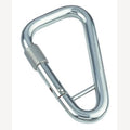 Karabijnhaak RVS asymmetrisch met schroefsluiting en stang 120 mm