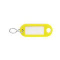 Sleutelhanger geel met etiket 100 stuks