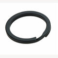Zwarte platte sleutelring 25 mm